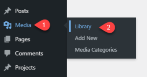 Opening media library