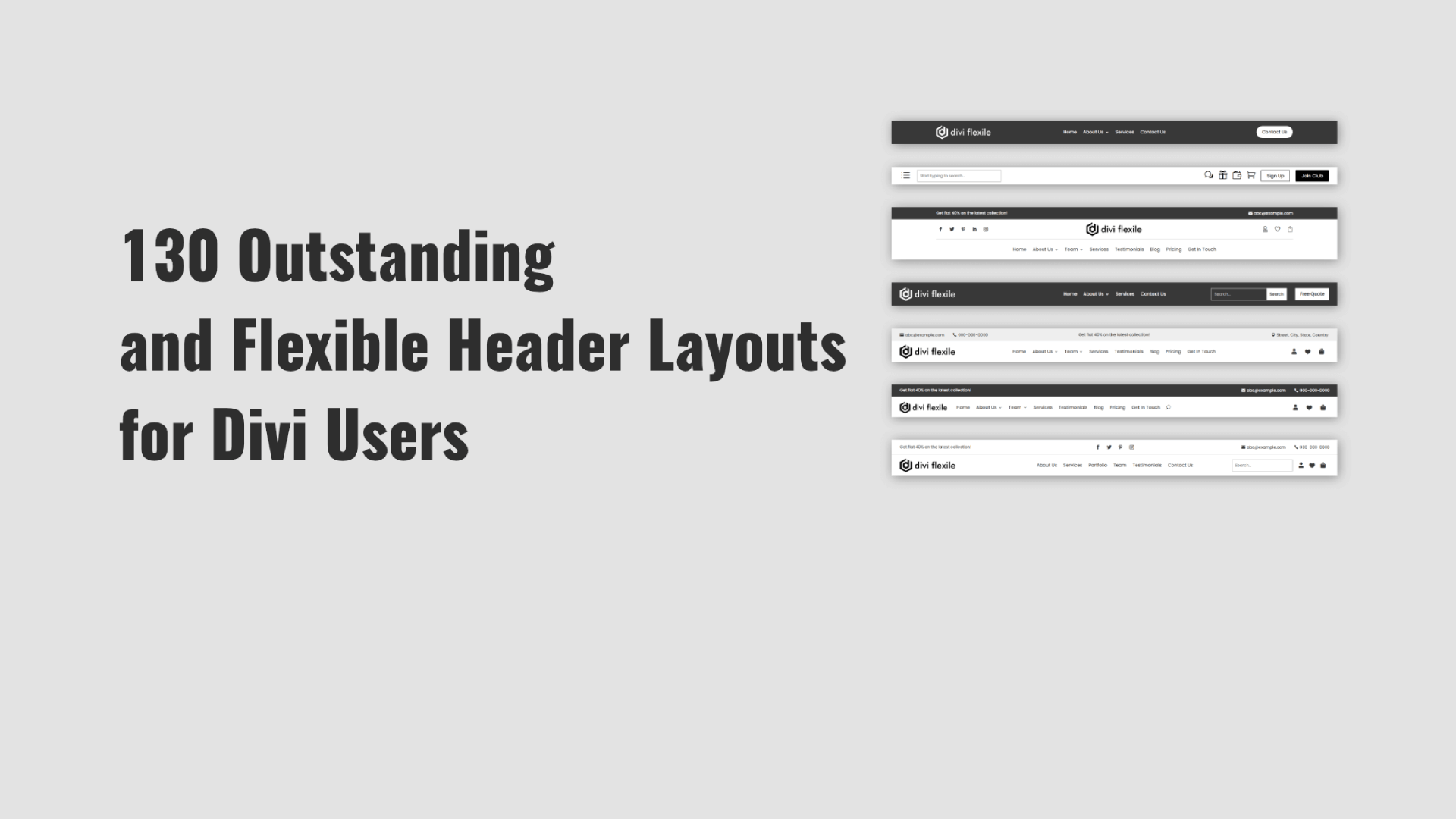 130 Outstanding and Flexible Header Layouts for Divi Users