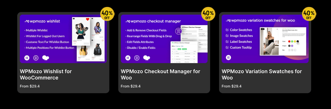 40% Discount at WPMozo for Black Friday Sale