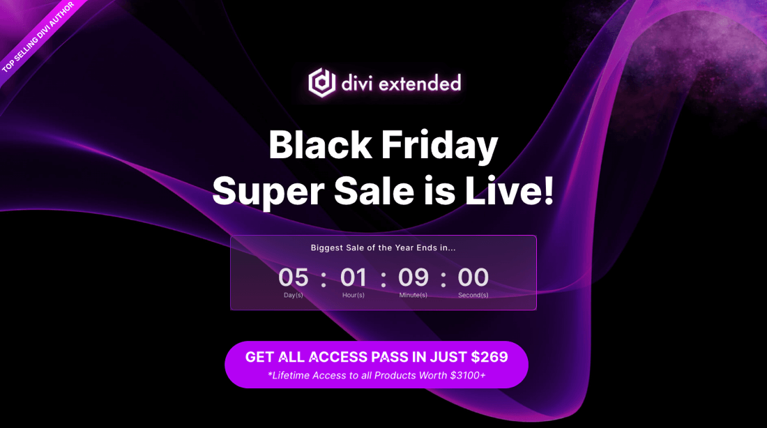 Black Friday 2023 Sale at Divi Extended