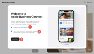 Accepting Apple Business Connect Terms of Use