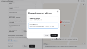 select entered or self populated details