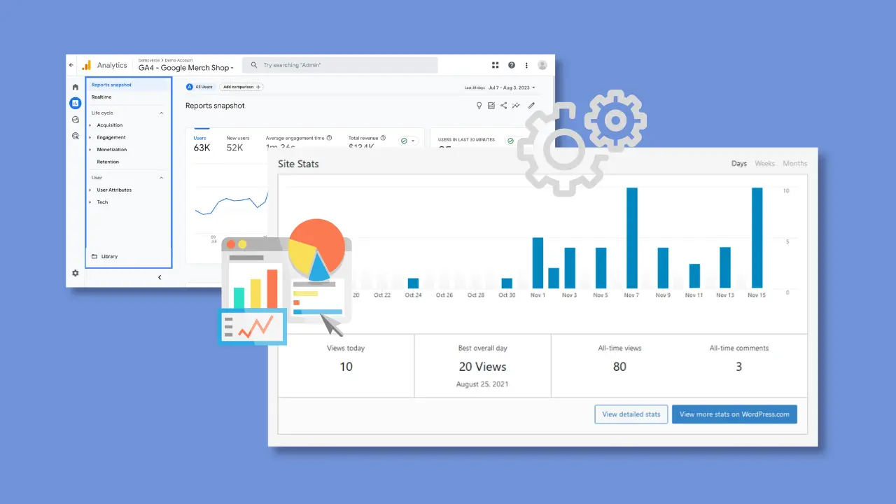 Google Analytics and WordPress analytics