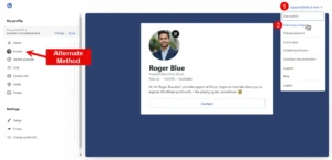 Accessing add avatar image option