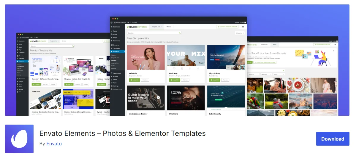 Envato elements plugin for WordPress