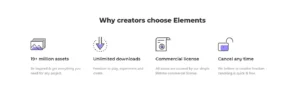 Reason to choose elements of Envato
