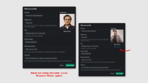Slack profile using Gravatar
