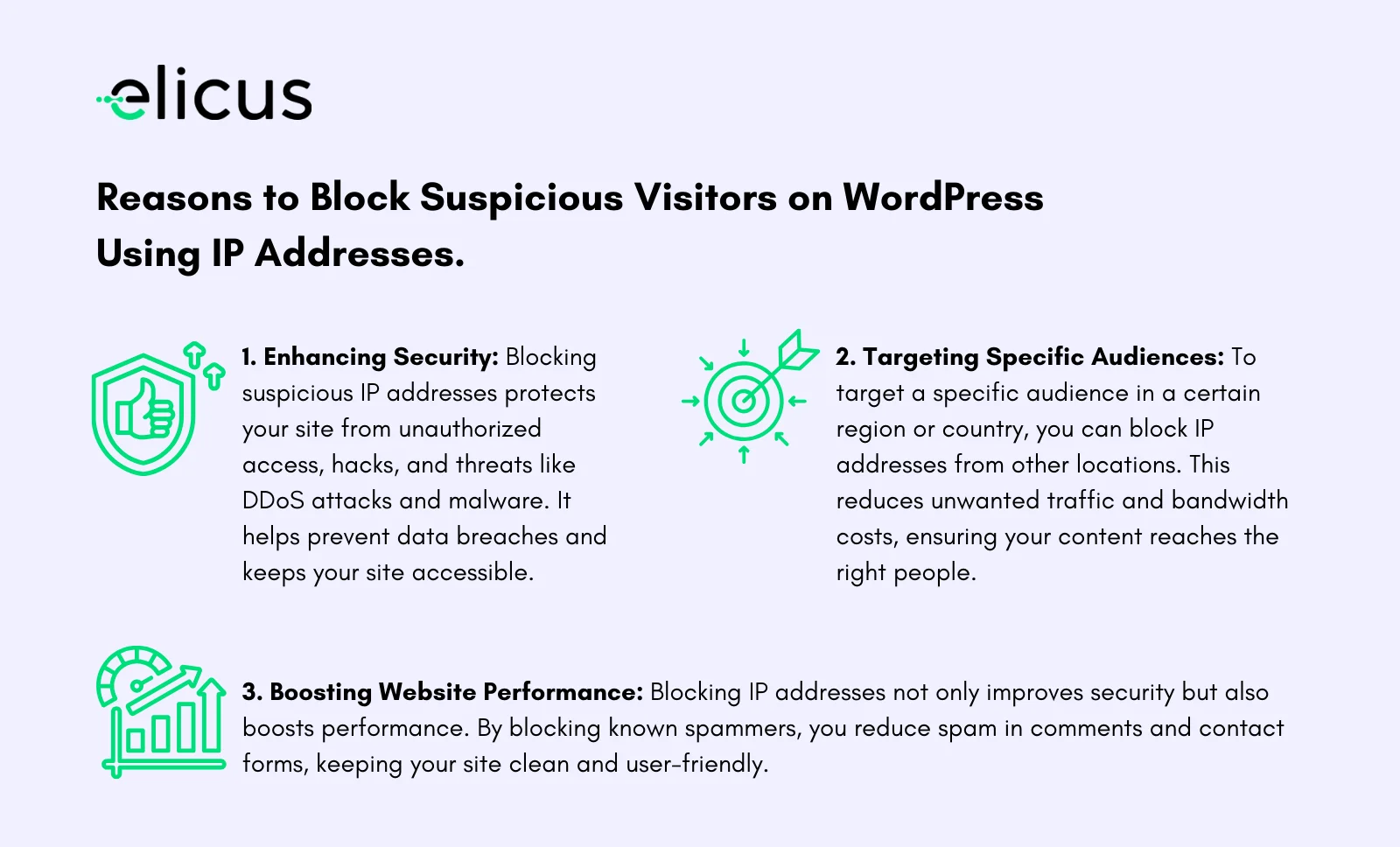 Reasons to block visitors on WordPress using IP addresses.