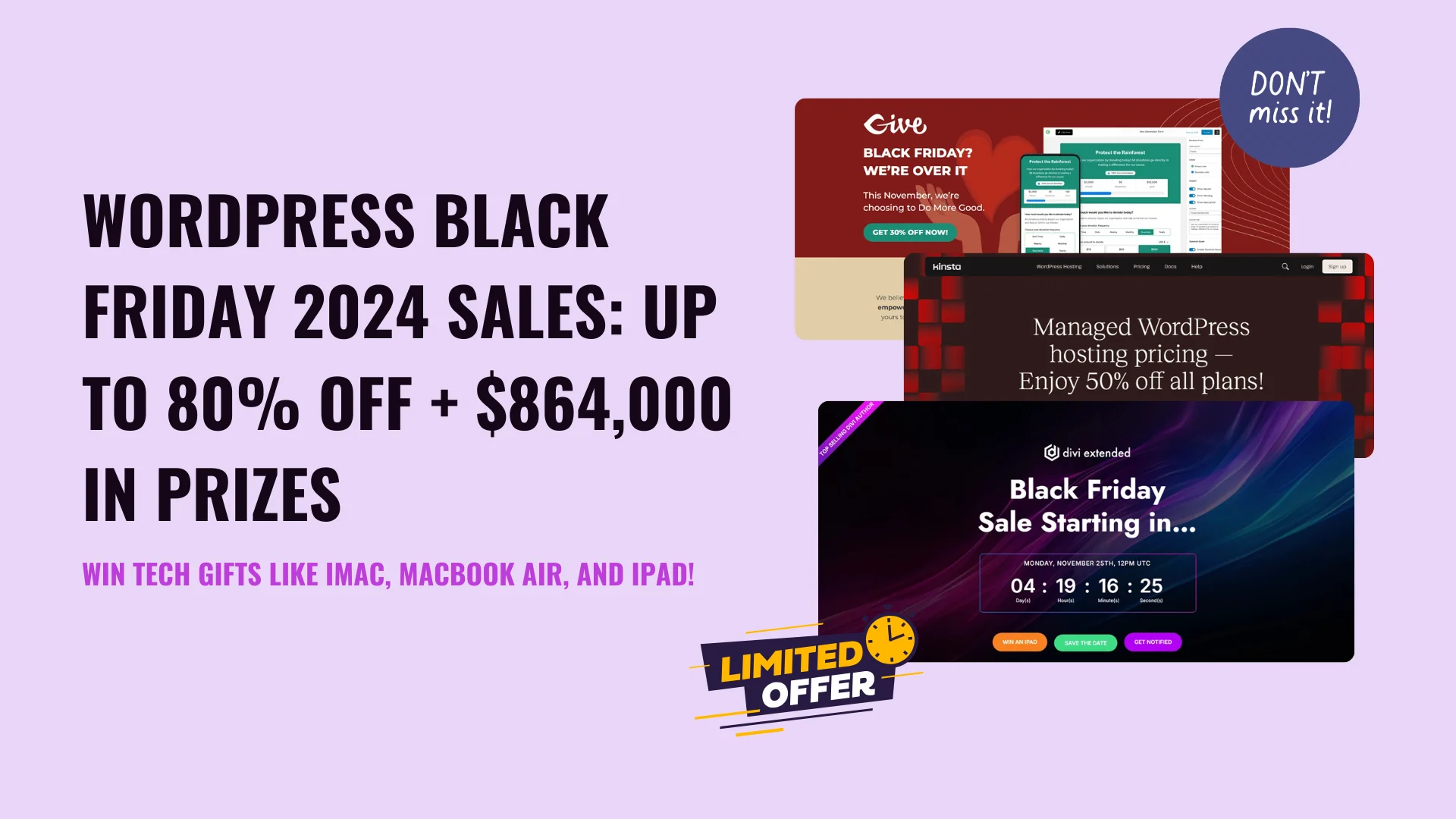 List of all of the best WordPress Black Friday deals 2024