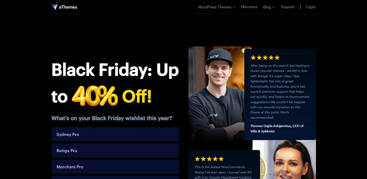 aThemes Black Friday 2024 sale!