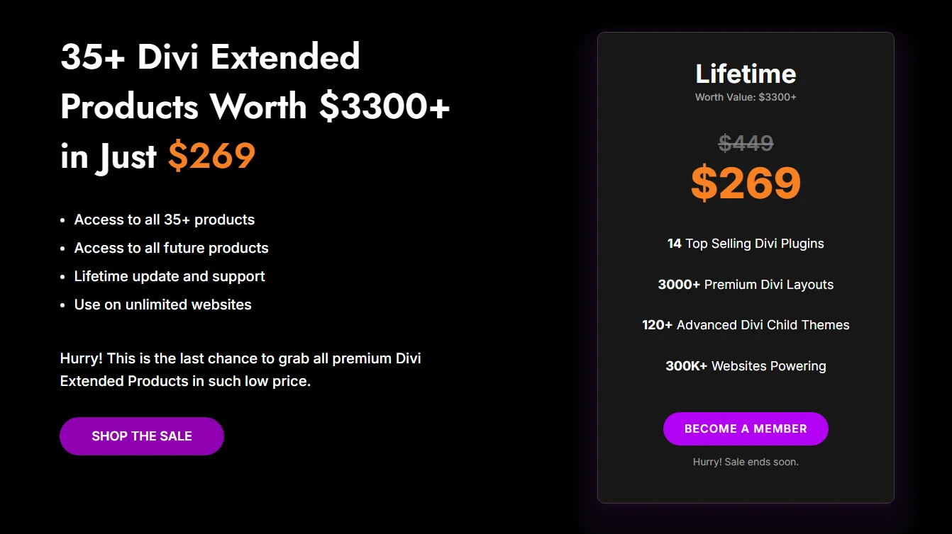 Divi Extended all-access pass on sale