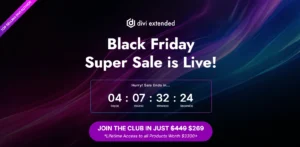Divi Extended sale on Black Friday is live 2024.