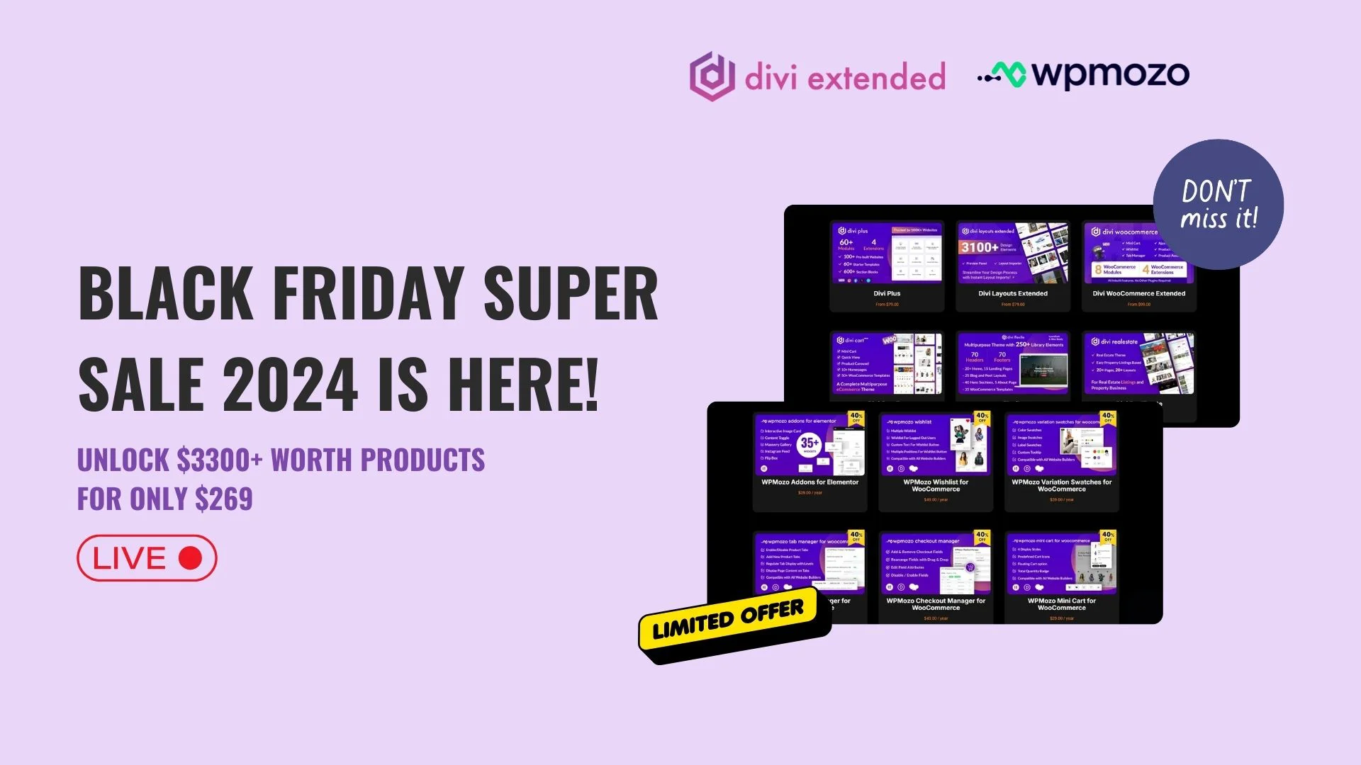 Our WordPress Black Friday 2024 Sale Is Live: Grab a Flat 40% Discount on Top Divi and WooCommerce Products