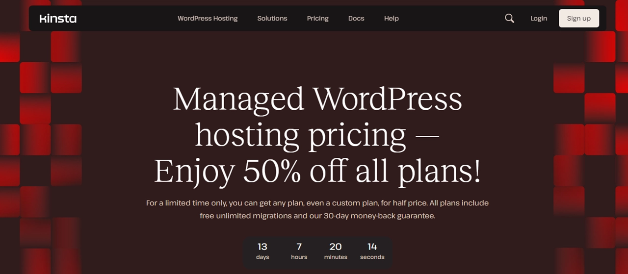 Kinsta WordPress hosting Black Friday 2024 deals.