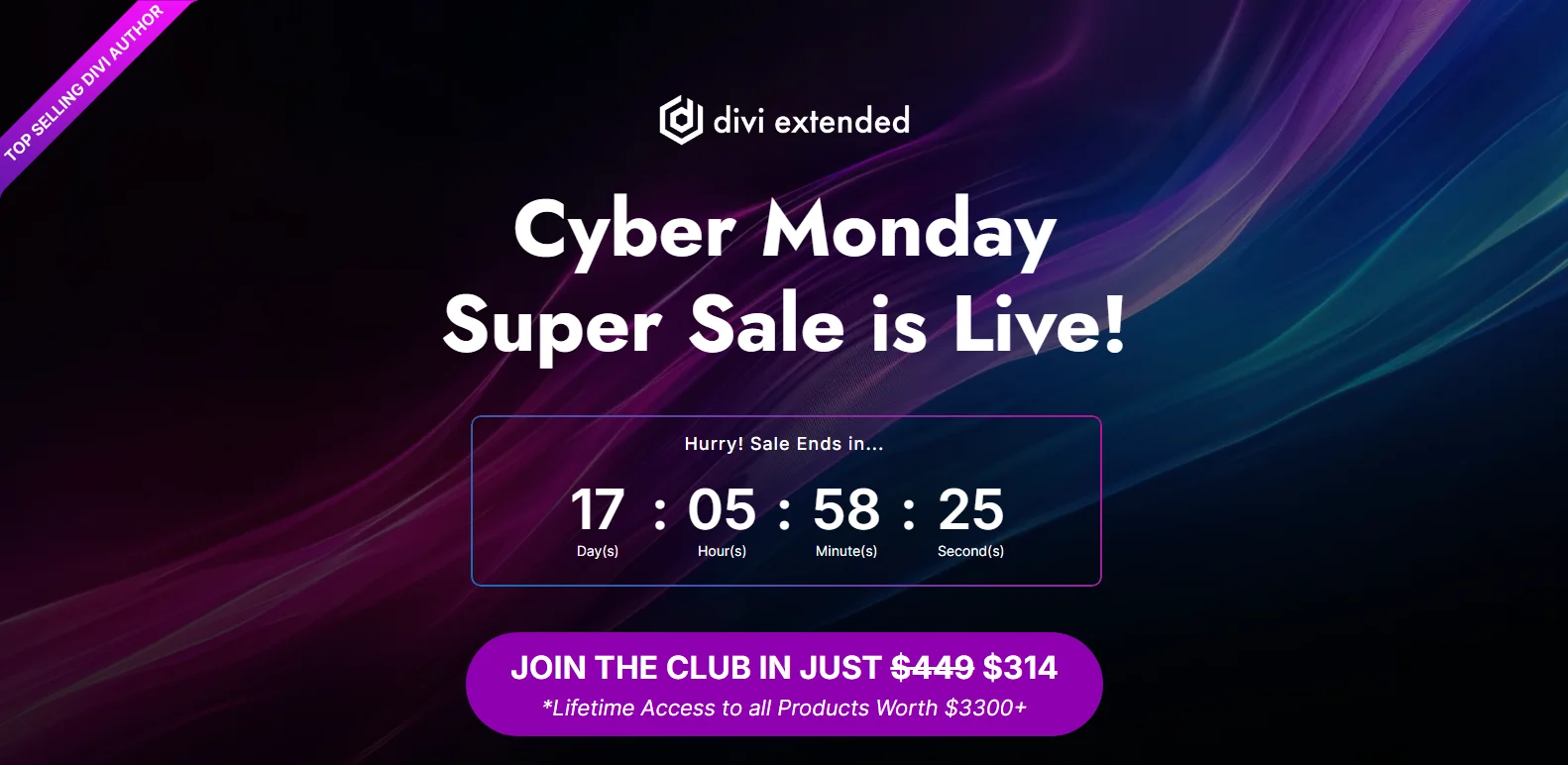 Cyber Monday Super Sale is Live on Divi Extended-2024.