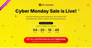 Divi Extended cyber monday 2025 sale ends soon