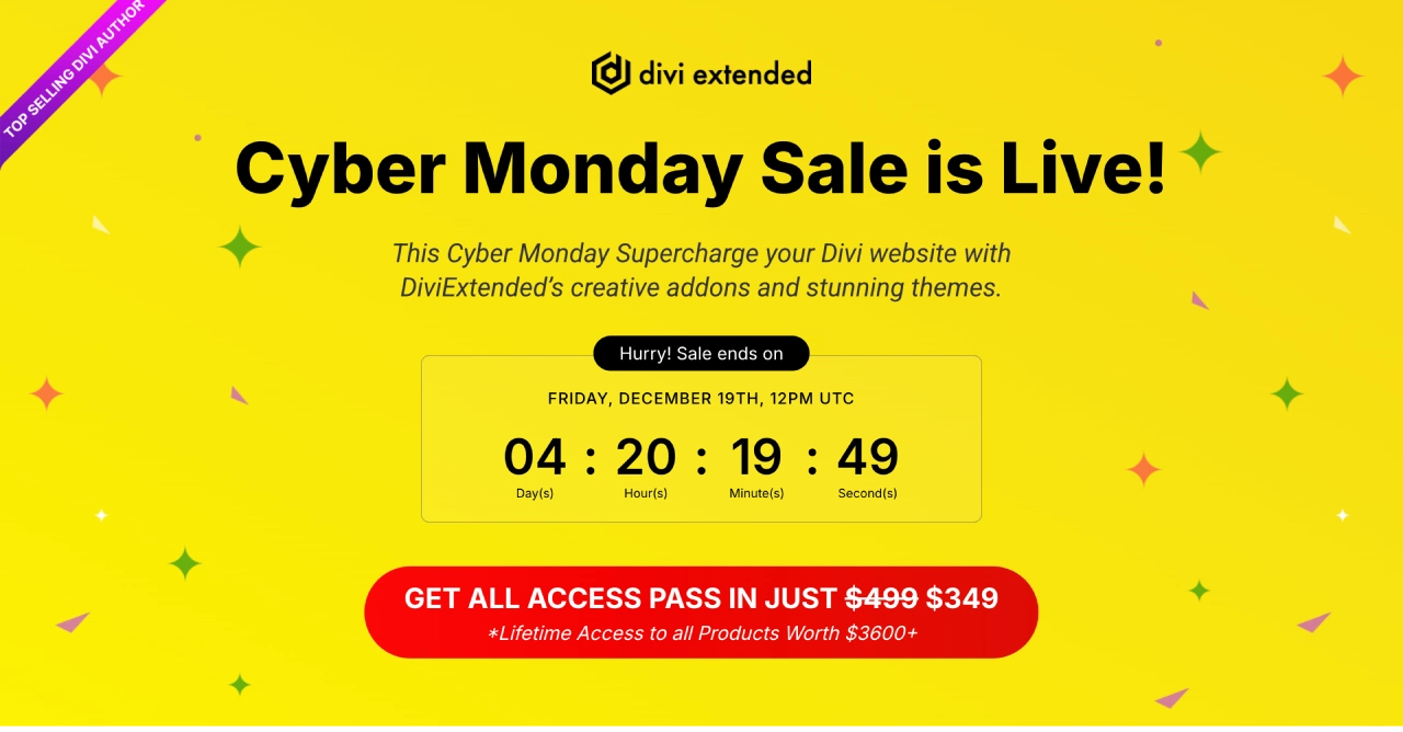 Divi Extended cyber monday 2025 sale ends soon