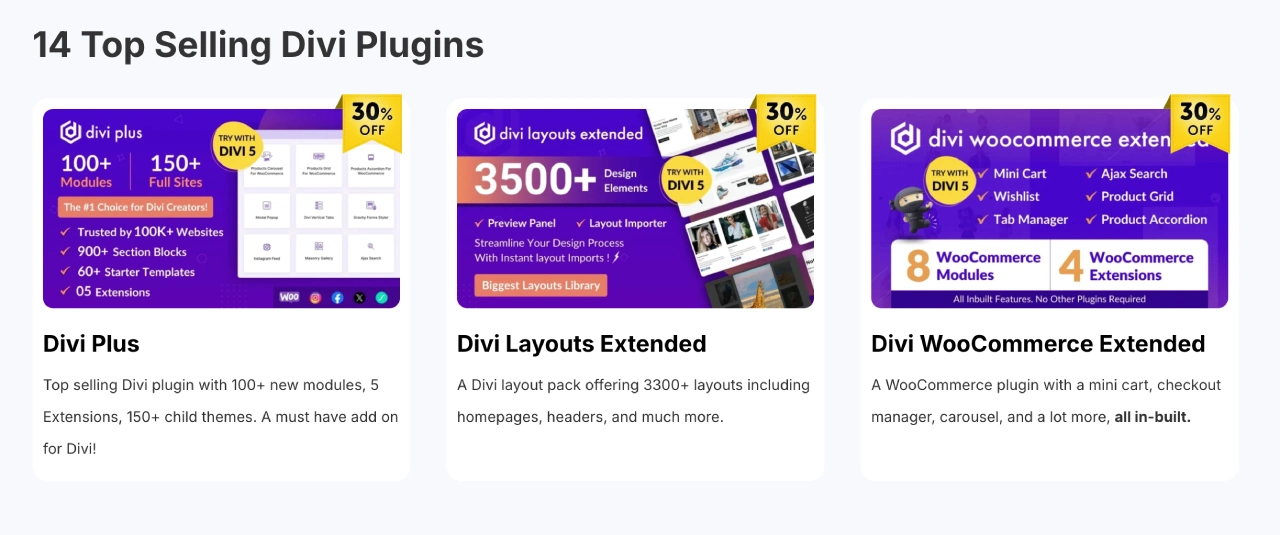 Divi plugins by Divi Extended