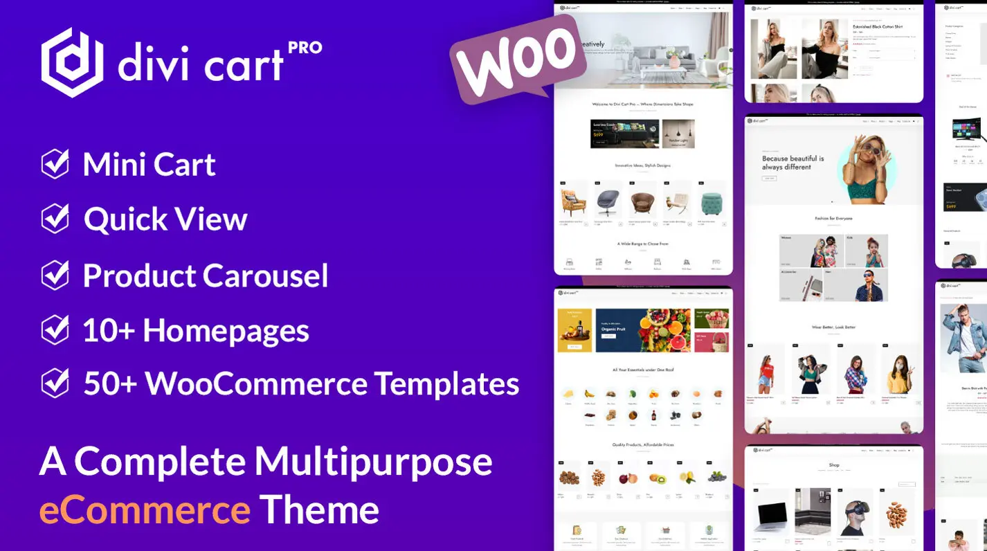 Divi Cart Pro WooCommerce Child Theme