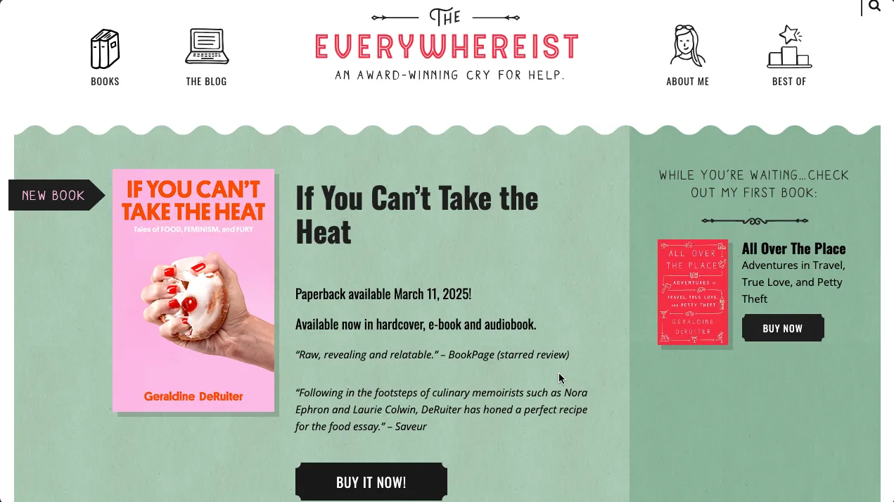The everywhereist blog home page for blog example