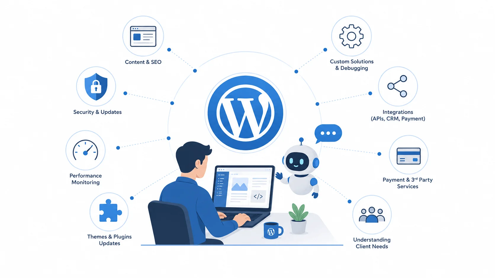 Infographic on WordPress economy in the face of AI