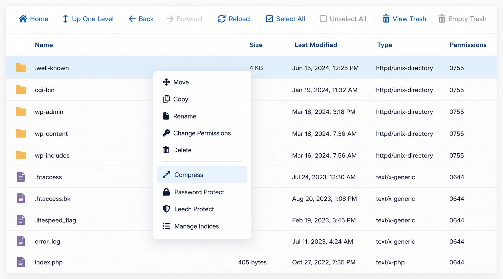 Compressing the WP files for download.